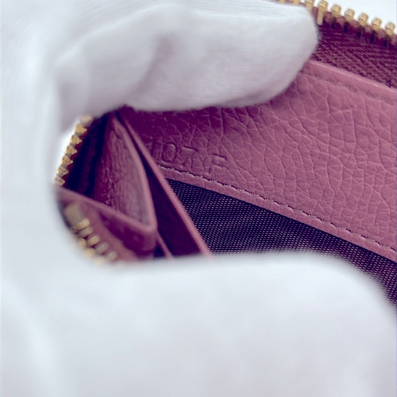 Authentic Prada Saffiano Vernice Leather Bow Zip Wallet-Pink - Picture 12 of 14